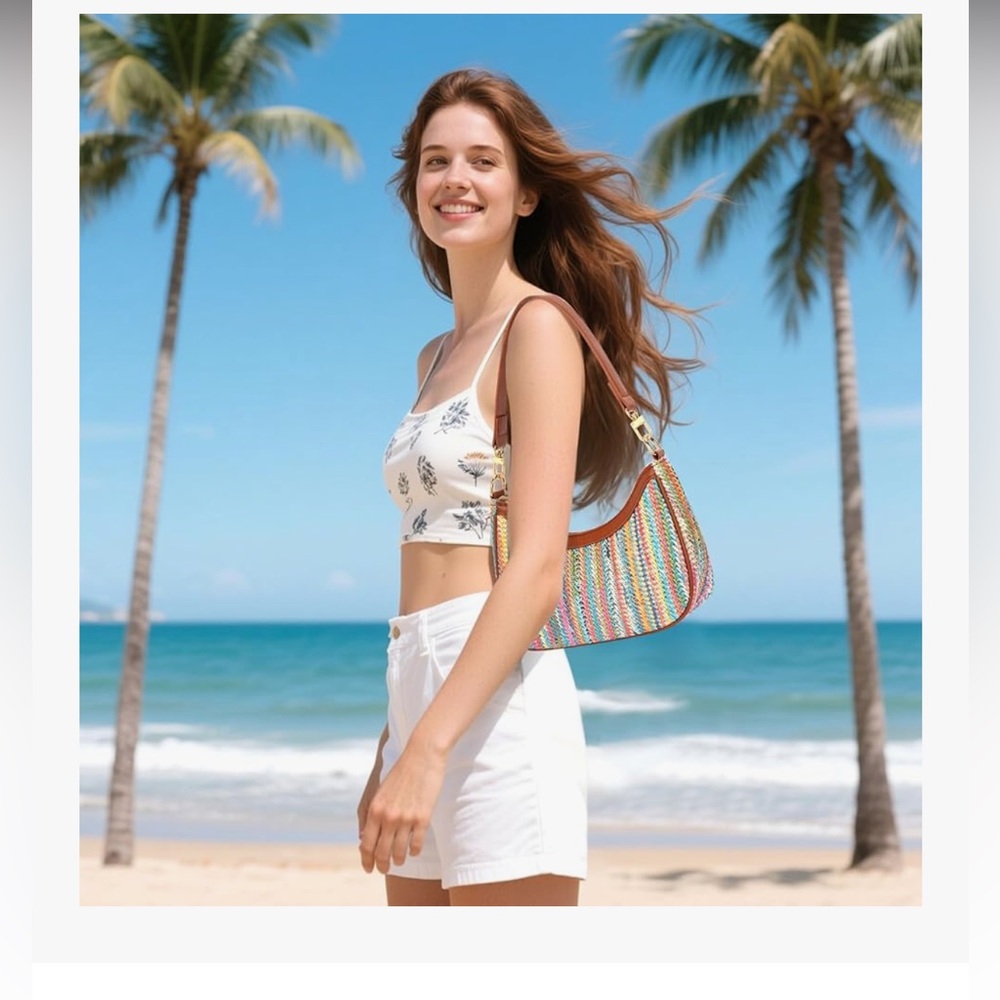 🆕 Shoulder Bag for Women Cute Hobo Purses and Handbags Retro Clutch Purse - Picture 2 of 7
